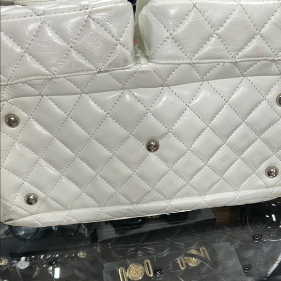 Chanel White and Black Quilted Backpack (Authentic!)